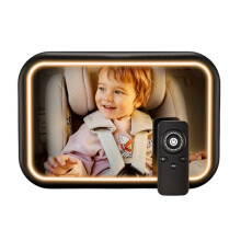 Espelho Retrovisor para Bebê com Luz, Recarregável, 2000mA, para Cadeirinha de Carro Virada para Trás.