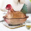 Home Tabletop Decor Chicken Jar - Crystal Glass Lidded Container for Candy & Snacks 5