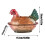 Home Tabletop Decor Chicken Jar - Crystal Glass Lidded Container for Candy & Snacks 6
