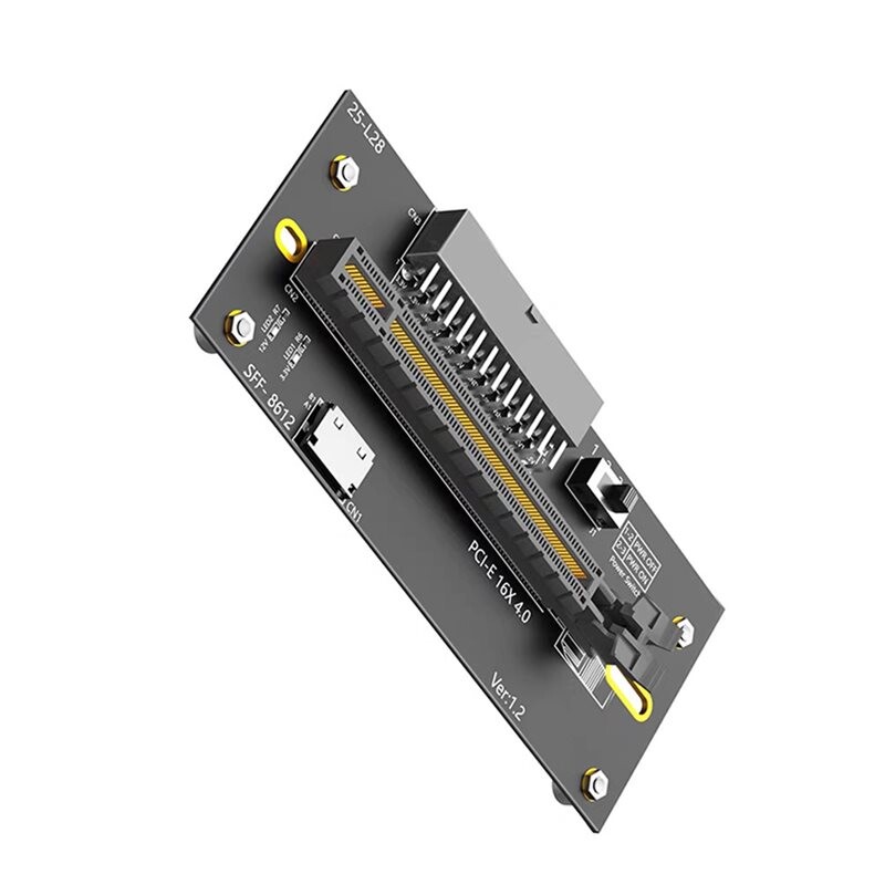 Sff Riser NVME to PCIE4.0 GPU Riser Card with ATX 24Pin Power Supply for M.2 NVME ...