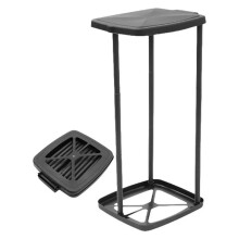 Portable Trash Bag Holder with Lid, Telescopic Garbage Bag Stand, Folding Rubbish Bin Frame Waste Storage Organizer
