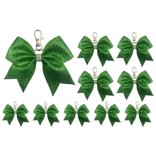 Lightweight Portable Bowknot Keyring Fabric Alloy Secure-Green