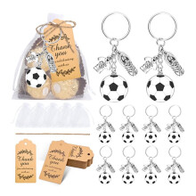 10er-Pack Fußball-Flaschenöffner-Schlüsselanhänger, Sportball-Flaschenöffner-Souvenirs für Fußballfans und Sportbegeisterte
