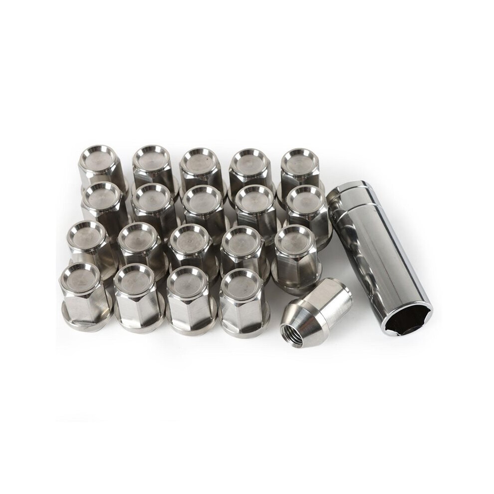 304 Stainless Steel Lug Nuts 20Pcs M12x1.5 Hex 19Mm Length 35Mm Universal Wheel Nuts 4713133645432