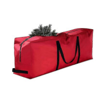 Christmas Tree Bag Oxford Cloth Foldable Xmas Decoration Storage Bag for Storing Christmas Utensils Red Rectangle