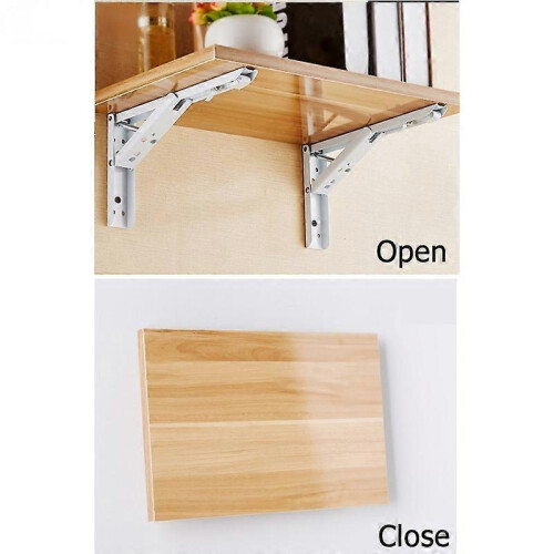 (F8inch) Stainless Steel Folding Triangle Bracket Wall Folding Partition 2