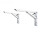 (F8inch) Stainless Steel Folding Triangle Bracket Wall Folding Partition 5