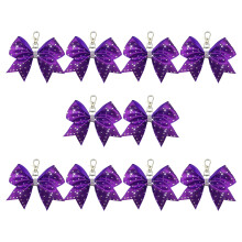 Set of 10Pcs Creative Gift Bows Keyring Decorated-Purple
