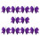 Set of 10Pcs Creative Gift Bows Keyring Decorated-Purple 1
