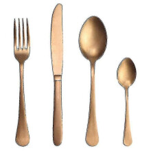 (3093 antique copper) Classic Elegant Resin Rivets Handle Style Stainless Steel Western Cutlery 4 In 1 Set Delicate Utensils Dinnerware For Home Cy