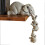 Elephant Sitter Hand Figurines Hanging Edge Ornament Table Home Decor 3