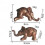 Elephant Sitter Hand Figurines Hanging Edge Ornament Table Home Decor 4