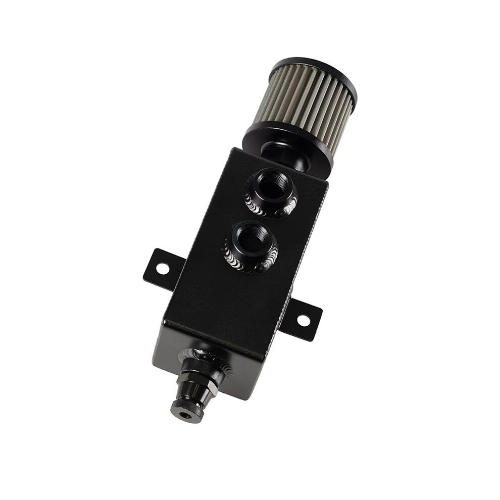 Universal 10An Aluminum Baffled Oil Catch Can Brushed Reservoir Tank With Breather Filter 1000Ml 6032794223710
