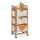 Bathroom shelf with 3 laundry baskets beige 1
