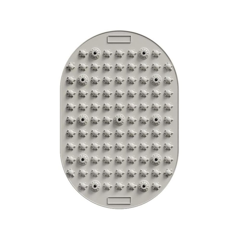 Melitt Grey Silicone Acupressure Foot Mat - Flexible Reflexology Massage Pad For Pain Relief Portable For Home O & Circulation,