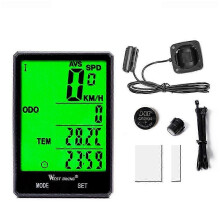 West Biking 2.8inch Large Screen Bicycle Odometer Rainproof Bike Speedometer Cycling Stopwatch