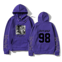 (Purple H, XL) Fashion Singer Juice Wrld Letter Print Hoodies Harajuku Hip Hop Rapper Hooded Sweatshirt Pullover Autumn Winter Men/women Hoodie Shry