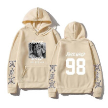 (khaki B, S) Fashion Singer Juice Wrld Letter Print Hoodies Harajuku Hip Hop Rapper Hooded Sweatshirt Pullover Autumn Winter Men/women Hoodie Shry