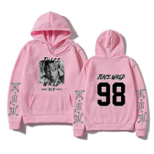 (Pink H, M) Fashion Singer Juice Wrld Letter Print Hoodies Harajuku Hip Hop Rapper Hooded Sweatshirt Pullover Autumn Winter Men/women Hoodie Shry