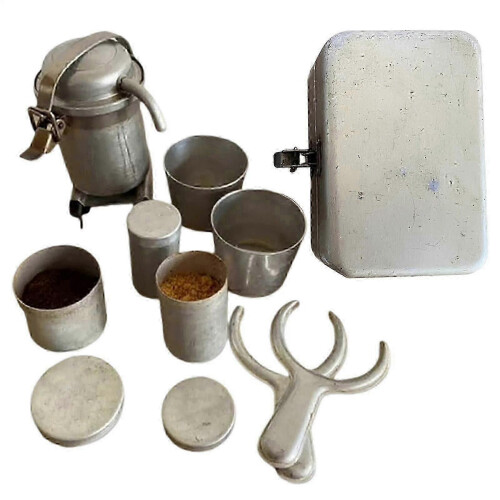 Camping Coffee Kit, Vintage Espresso Maker Set for Travel Camping