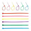 600 Pieces (100 Per Color) Small Colored Zipper Ties Clear Zip Ties 3