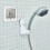 2024 Waterproof Shower Clock, Touch Shower Timer Clock (white) 2