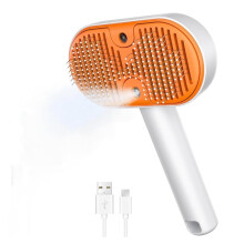 Cat Steam Brush,Self Cleaning Cat Brush for Shedding,Rechargeable Pet Spray Hair Removal Comb, Pet Steam Brushes