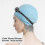 (Blue) Silicone Swim Cap,comfortable Bathing Cap Ideal For Curly Short Medium 5