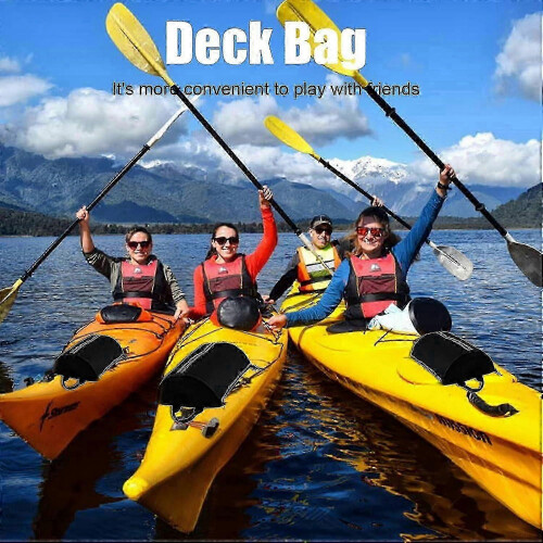 Kayak Deck Bag Waterproof Nylon with Reflective Strips Easy Hook Attachment compatible SUP Canoe Boat 2