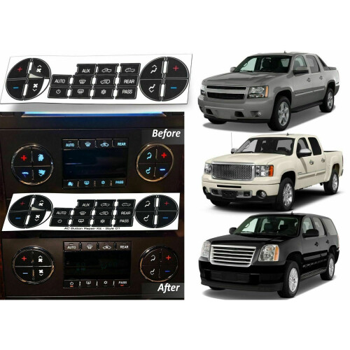 10 x AC Button Repair Kit Dash Replacement for  07-13 Vehicles Decal Stickers 2