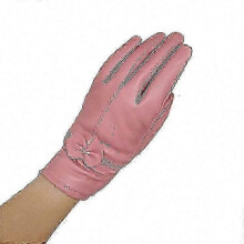 (pink) Women's Solid Color Leather Gloves Warm Winter Protection Outdoor Accessories