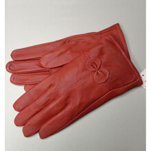 (barn red) Women's Solid Color Leather Gloves Warm Winter Protection Outdoor Accessories