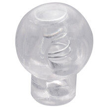 Schnurschloesser endet Fruehlingsstopp Knebel 6.5mm Durchmesser Loch 20 Stueck klar weiss