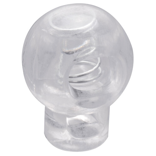 Cord Locks Ends Spring Stop Toggles 6.5mm Dia Hole 20pcs Clear White