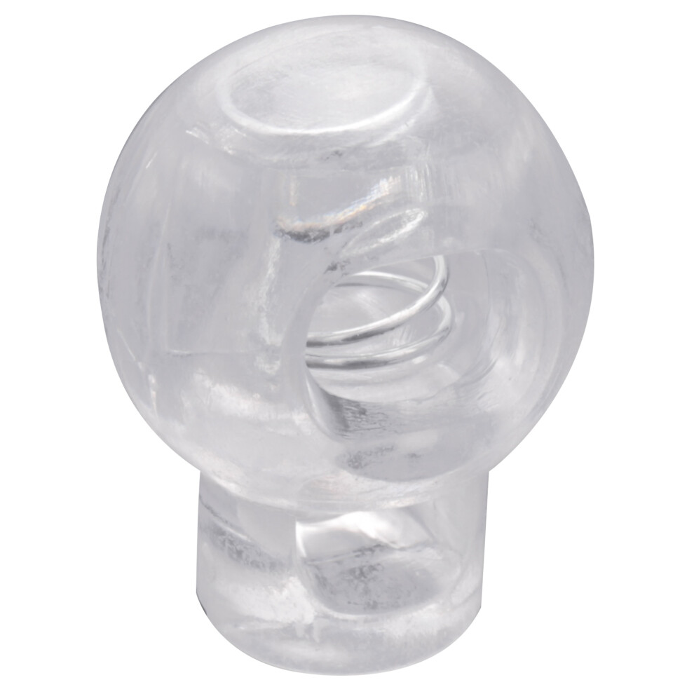 Cord Locks Ends Spring Stop Toggles 6.5Mm Dia Hole 20Pcs Clear White 6032244137727