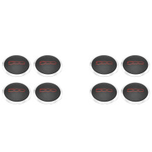 8Pcs 133mm Hubcap for 500 Wheels Centre Hub Caps Set 68078419AC 68078421AC Dust Cover 51884863 Red