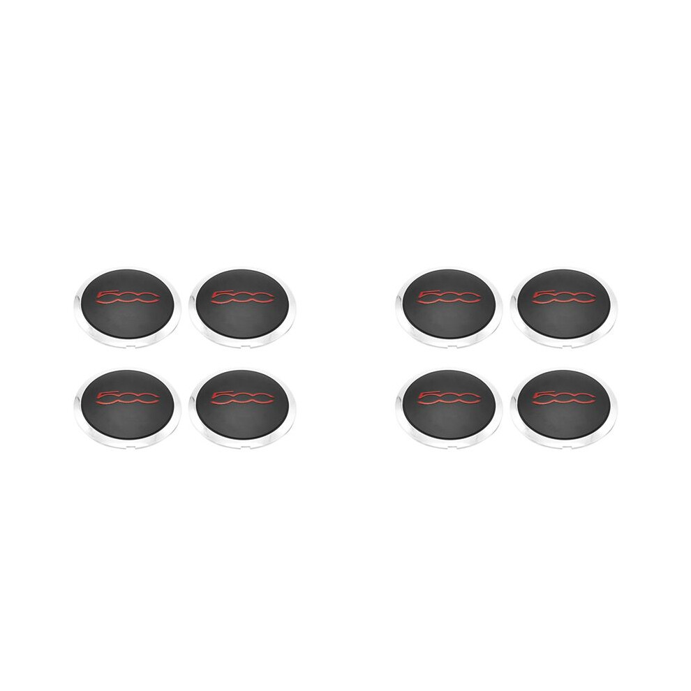 8Pcs 133Mm Hubcap For 500 Wheels Centre Hub Caps Set 68078419Ac 68078421Ac Dust Cover 51884863 Red 4712706803873
