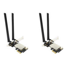 2X PCIE WiFi Card Adapter Dual Band Wireless Network Card Repetidor Adaptador for PC Desktop Wi-Fi Antenna M.2