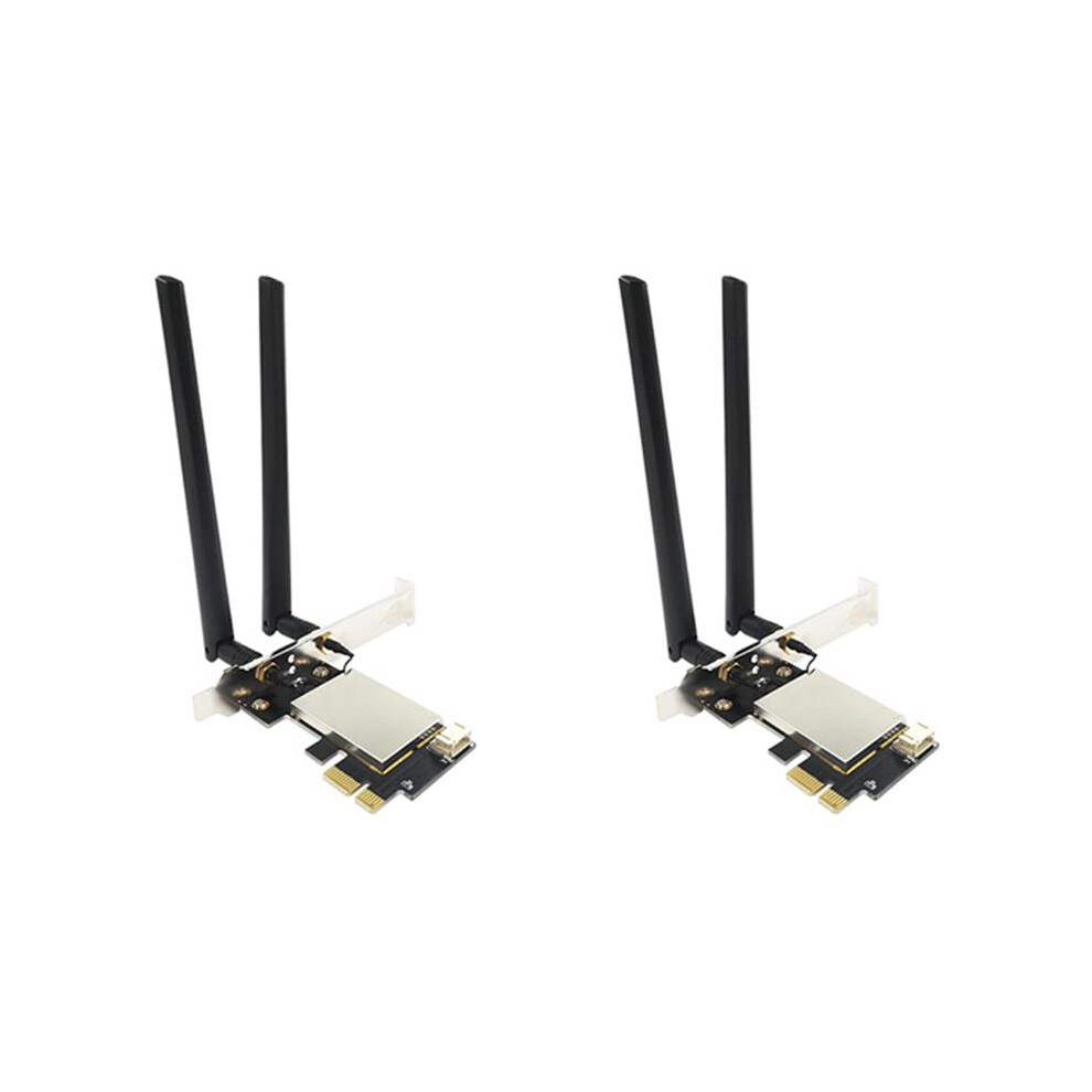 Photos - Wi-Fi Adapter 2X PCIE WiFi Card Adapter Dual Band Wireless Network Card Repetidor Adaptador for PC Desktop Wi-Fi Antenna M.2