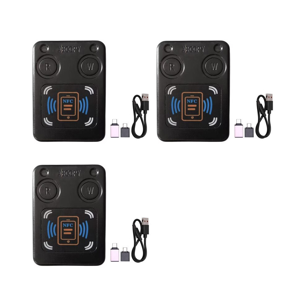 3X Nfc Rfid Chip Card Reader Copier Id Ic 13.56Mhz 125Khz 250Khz 375Khz Contactless Rfid Token Clone Duplicator 4712400183851