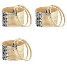36 Peças de Aros de Bordado de 6 Polegadas Conjunto de Círculo de Madeira Ponto de Cruz Anel de Argola para Bordado, Bordado, Decoração