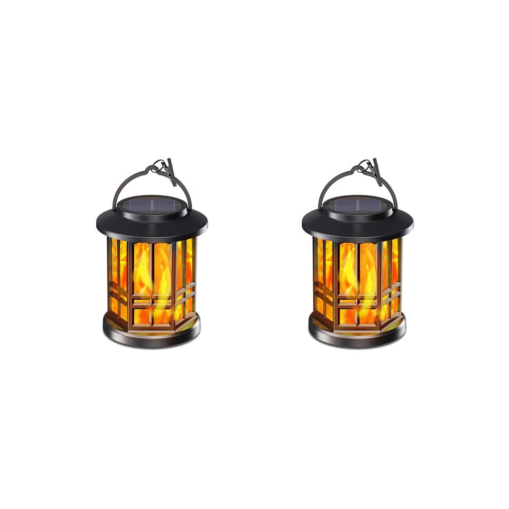 2X Solar Flameless Lantern Hanging Dancing Flame Lantern Auto /Off Decorative Fire Lanterns Light 6031910618270
