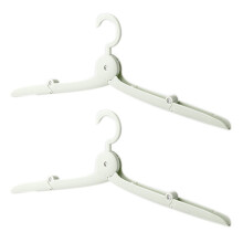 2PCS Travel Portable Folding Hanger Multi-Functional Travel Hanger Camping Travel Clothing Hangers Storage -Green