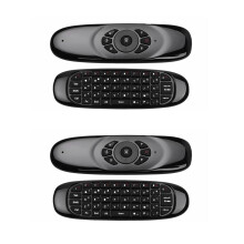 2X 2.4G Air Mouse Tastiera Senza Fili Telecomando per Android TV Box Computer Versione Inglese 6 Assi Giroscopio