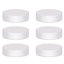 Sublimation Ceramic Ornaments Sublimation Ornament Blanks Bulk Ceramic Discs Ornament for Heat Press (30 PCS)