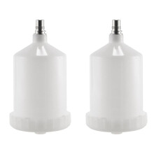 2 Pièces 600 Ml en Plastique Hvlp Pot de Tasse de Peinture pour Connecteur de Tasse de Pulvérisateur Pulvérisateur de Peinture Jet