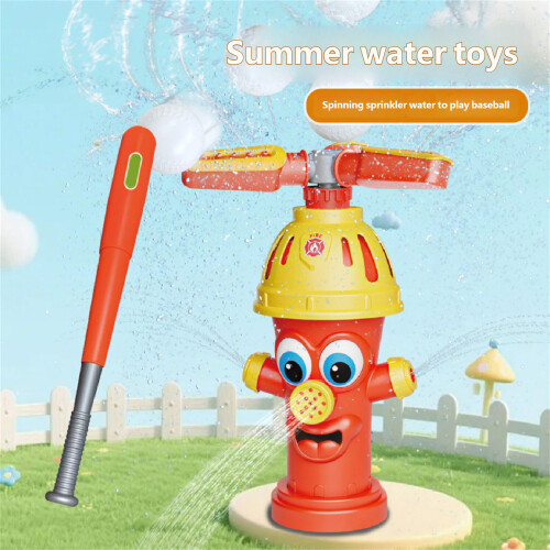 Rotating Water Sprinkler Fire Hydrant Baseball Toy for Children 1