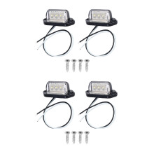 2X Number Plate Lights LED License Plate Light Rear Lamps Universal 12V 24V for Car Vehicle Ute Van Caravan Lorry Boat