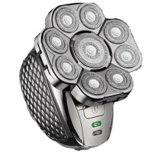 Rasoirs de Tête 4D pour Hommes Chauves - Rasoirs Rechargeables 6 en 1, Étanches et Utilisables sur Peau Sèche ou Humide