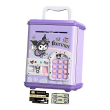 (13.5cmx11.5cmx18cm, Kuromi) Atm Piggy Bank For Kids Educational Fingerprint Recognition Educational Toys Kuromi